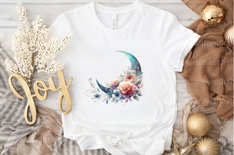 Butterfly and Flower Moon Clipart Bundle - CraftNest - Digital Crafting and Art