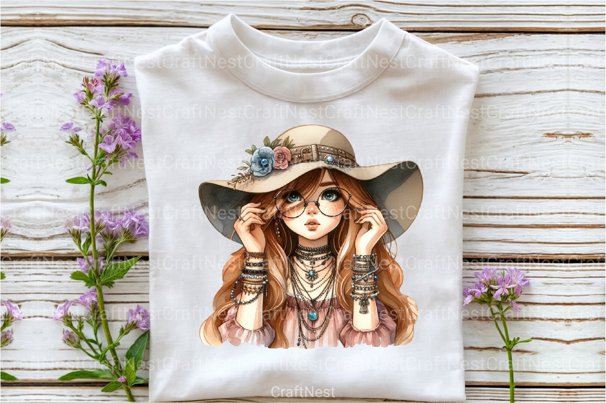 Tribal Boho Girl Clipart Bundle 8 - CraftNest - Digital Crafting and Art