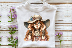 Tribal Boho Girl Clipart Bundle 8 - CraftNest - Digital Crafting and Art