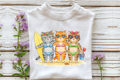 Funny Cat Summer Animal Clipart Bundle - CraftNest - Digital Crafting and Art