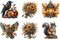 Steampunk Autumn Clipart - CraftNest - Digital Crafting and Art
