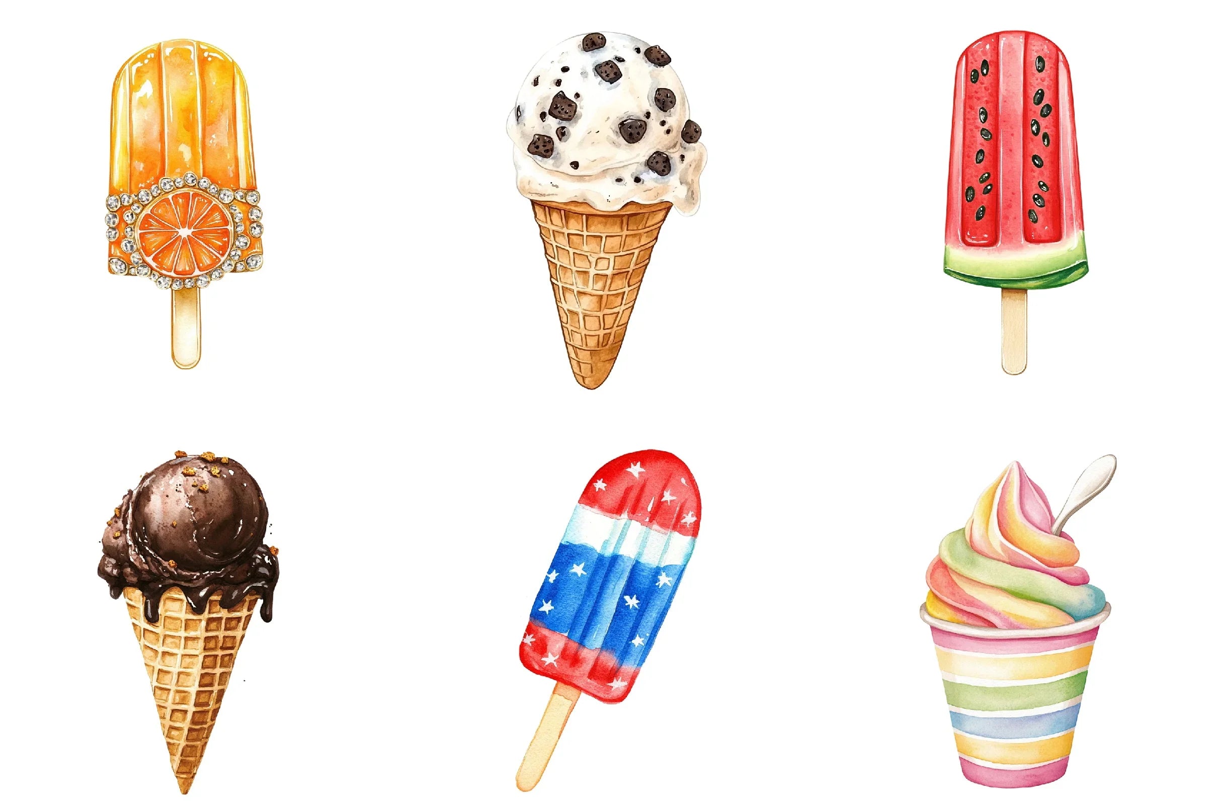 Summer Ice Cream Clipart Bundle - CraftNest - Digital Crafting and Art