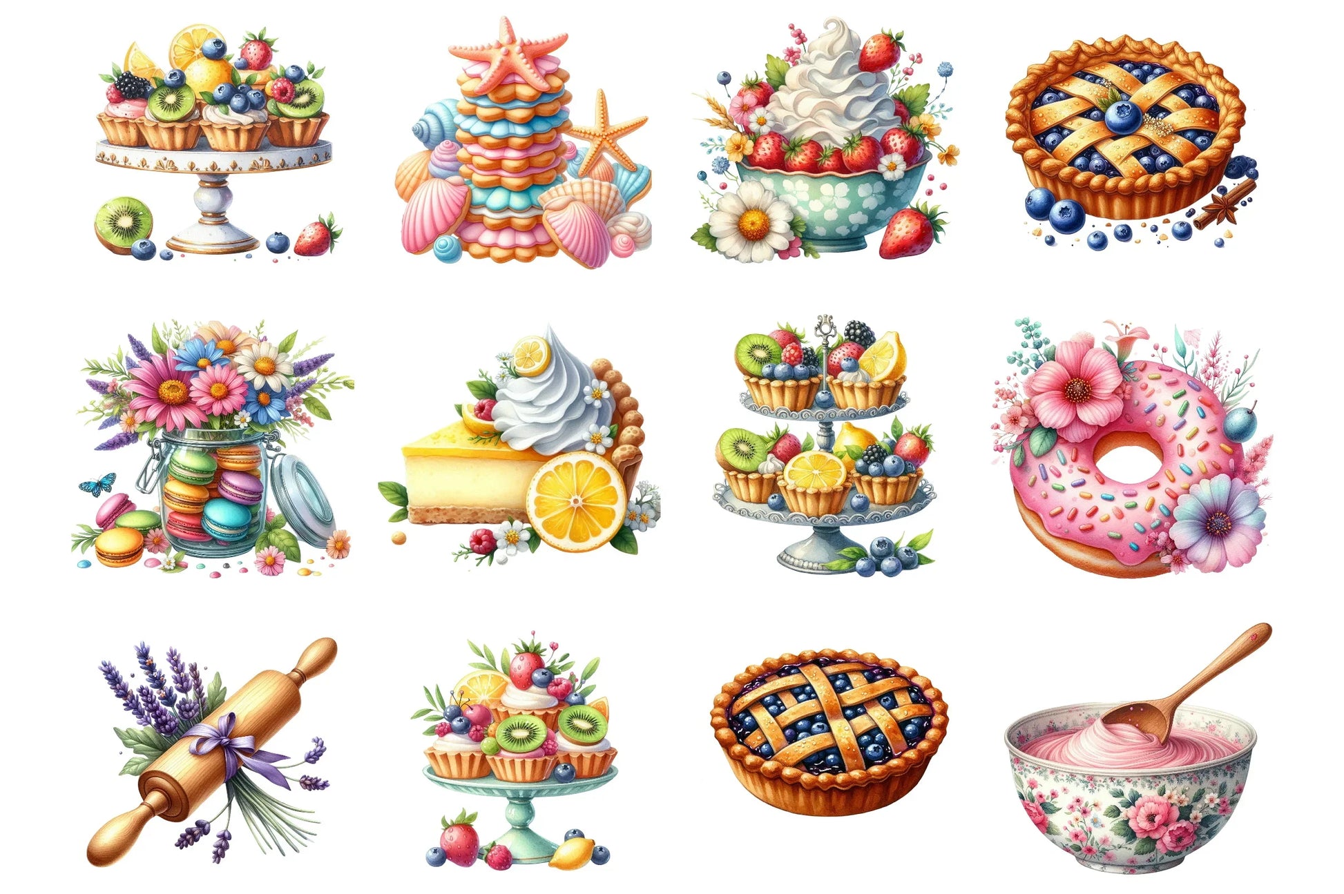 Summer Baking Clipart Bundle - CraftNest - Digital Crafting and Art
