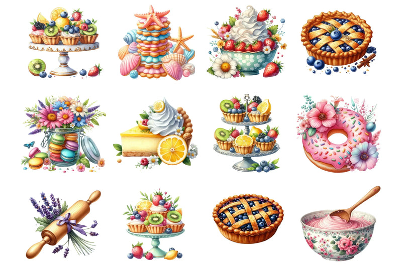 Summer Baking Clipart Bundle - CraftNest - Digital Crafting and Art
