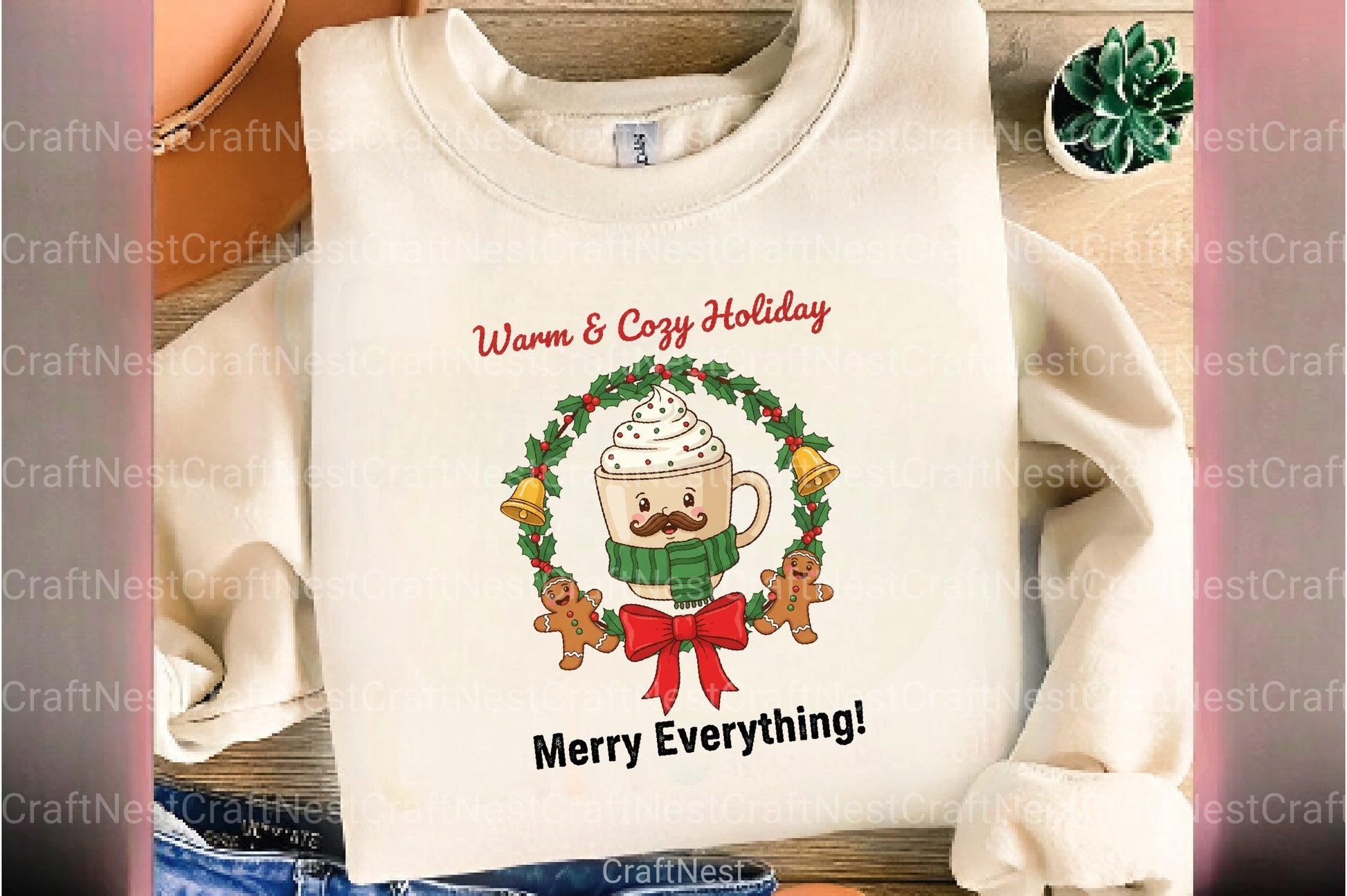 Warm & Cozy Retro Christmas Clipart Bundle - CraftNest - Digital Crafting and Art