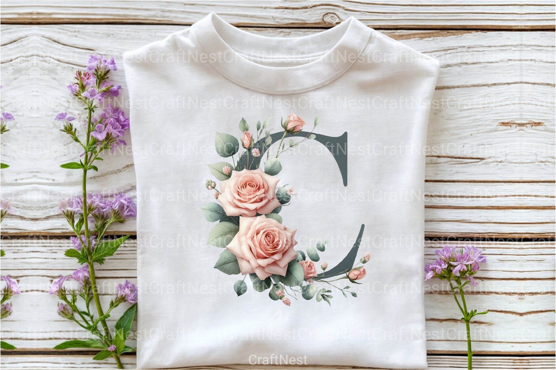 Floral Alphabet Clipart Bundle 12 - CraftNest - Digital Crafting and Art