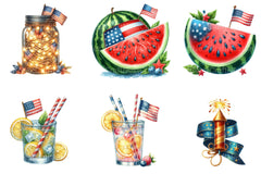 4th of July Clipart Bundle 1 - CraftNest - Digital Crafting and Art