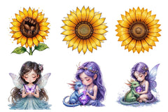 Juneteenth Sunflower Clipart Bundle - CraftNest - Digital Crafting and Art