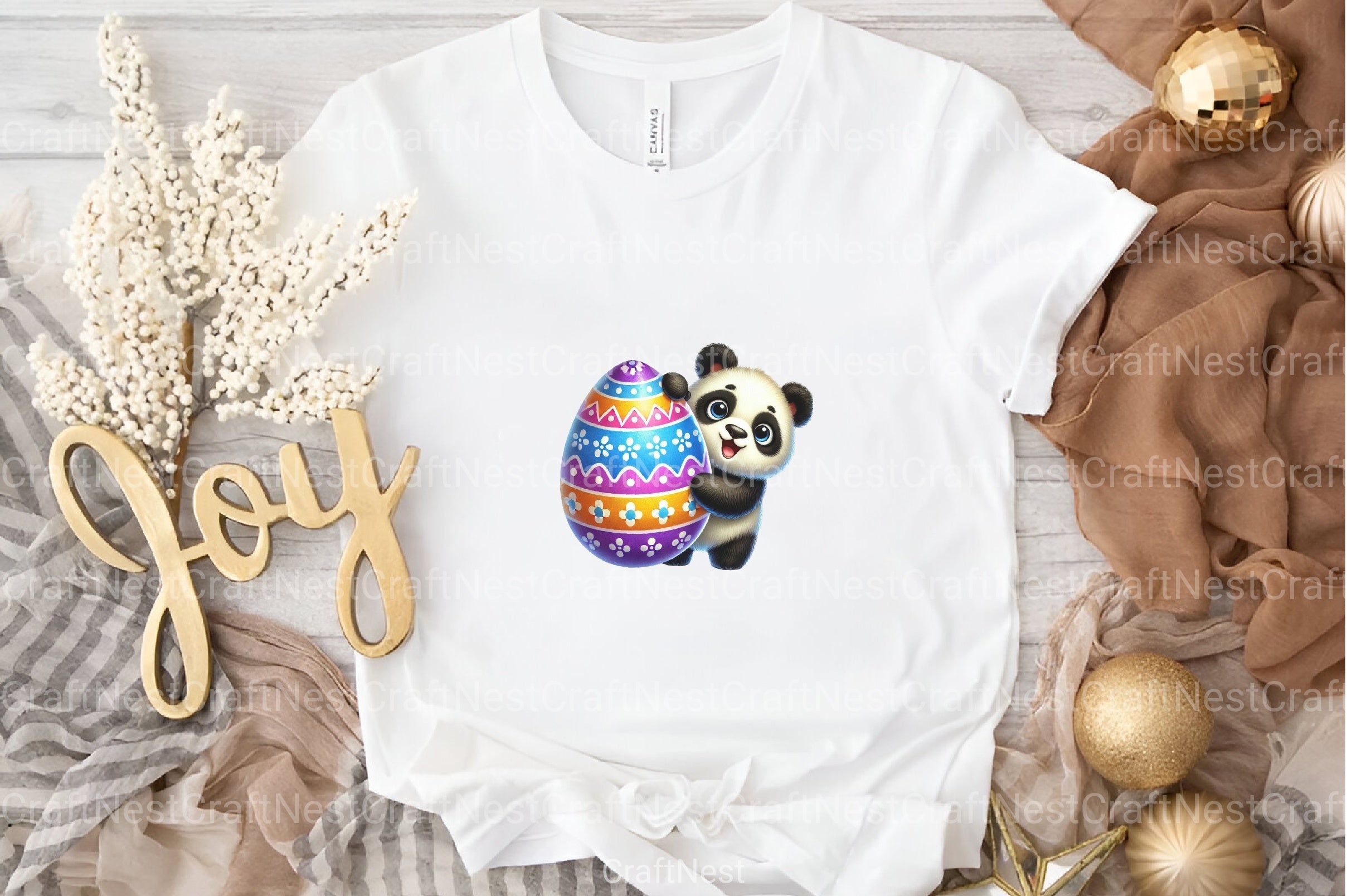 Easter Day Cute Panda Clipart Bundle - CraftNest - Digital Crafting and Art