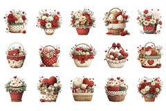Valentine Heart Basket Clipart Bundle - CraftNest - Digital Crafting and Art