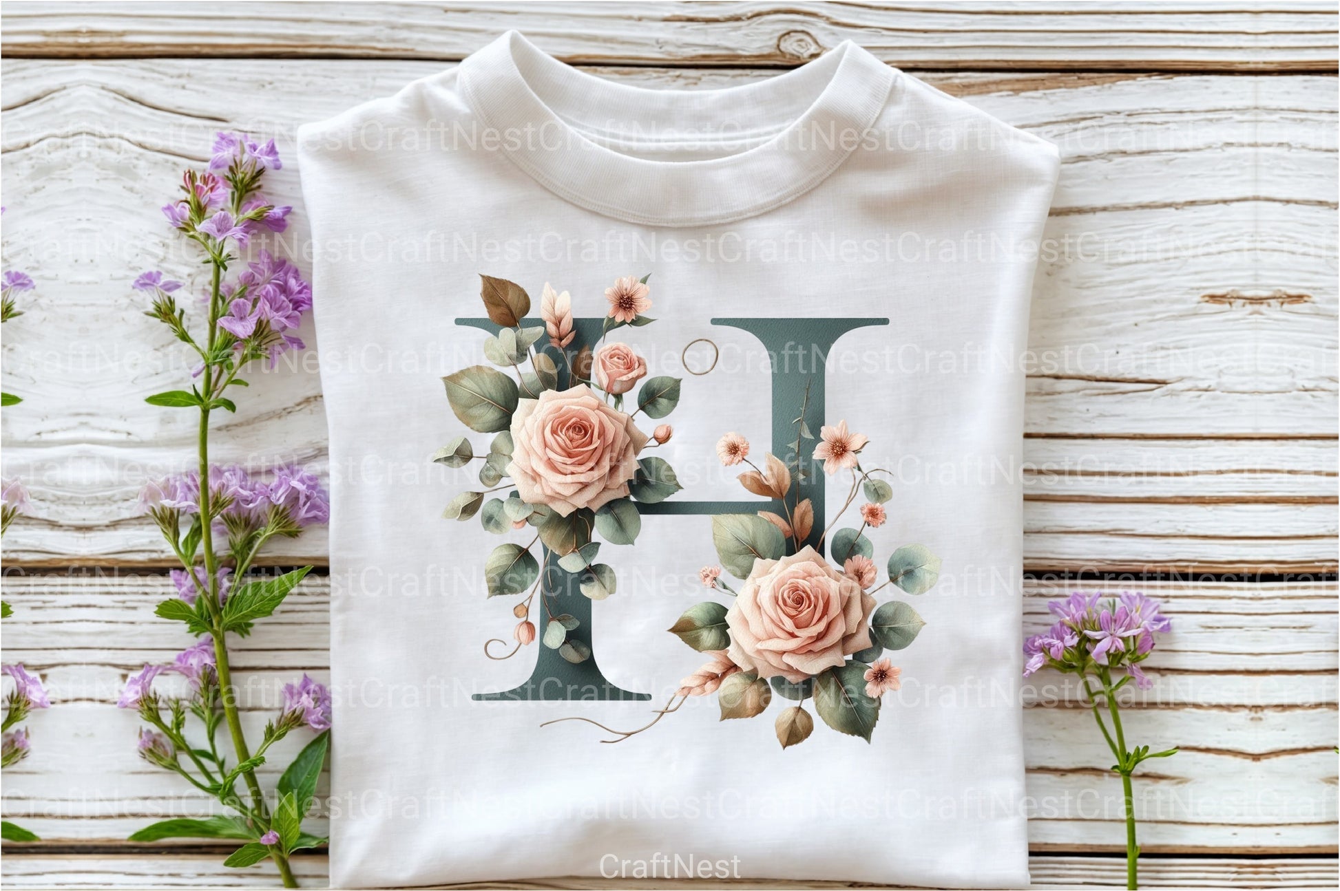 Floral Alphabet Clipart Bundle 18 - CraftNest - Digital Crafting and Art