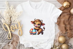 Easter Highland Cow Clipart Bundle 1 - CraftNest - Digital Crafting and Art