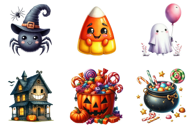 Cute Halloween Clipart Bundle - CraftNest - Digital Crafting and Art