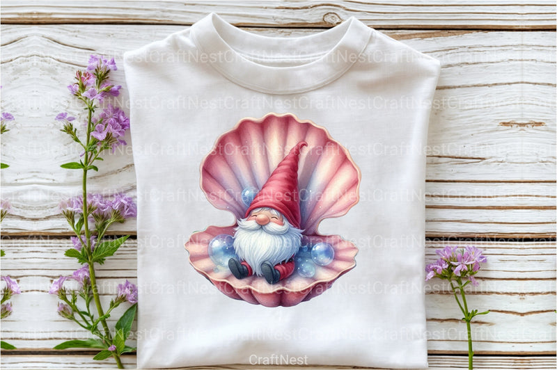 Seashell Gnome Clipart Bundle 5 - CraftNest - Digital Crafting and Art