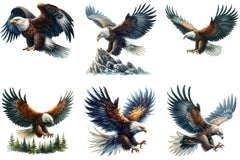 Hunting Eagle Clipart Bundle - CraftNest - Digital Crafting and Art