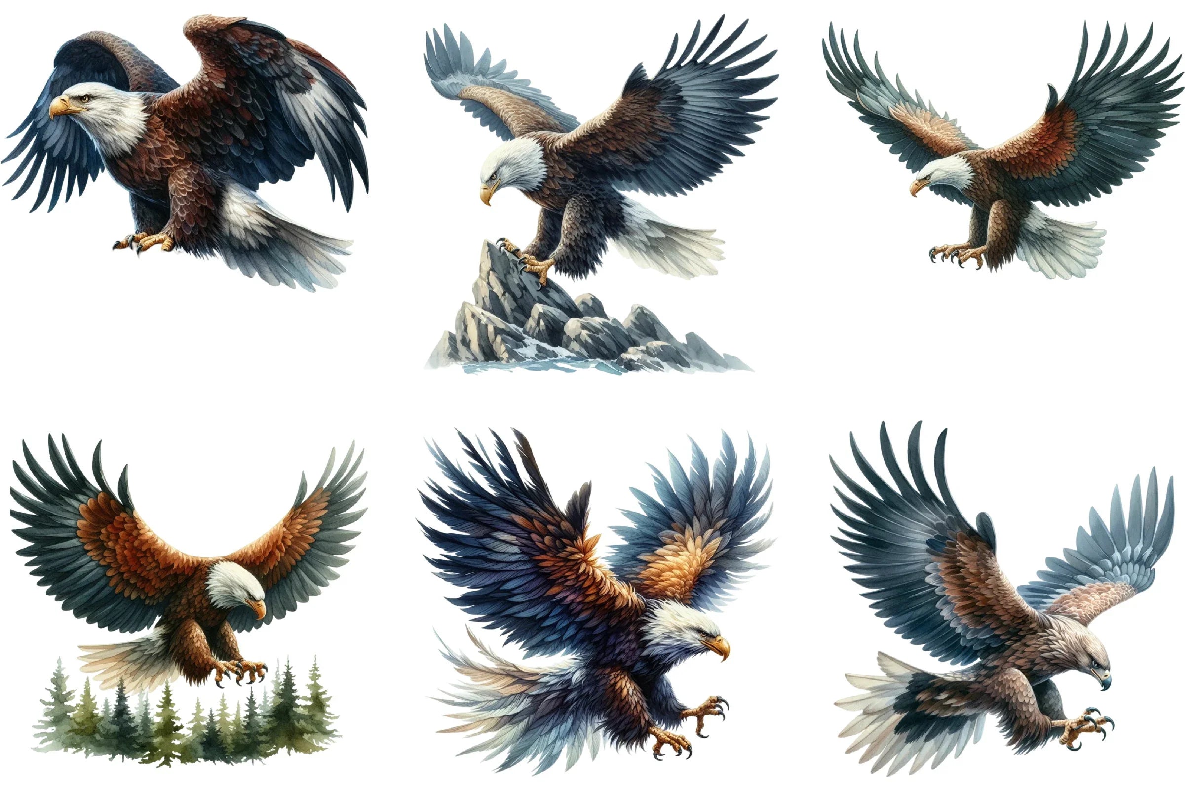 Hunting Eagle Clipart Bundle - CraftNest - Digital Crafting and Art