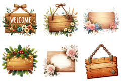 Wood Sign Clipart Bundle - CraftNest - Digital Crafting and Art