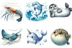 Sea Animal Clipart Bundle - CraftNest - Digital Crafting and Art