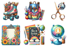 Groovy School Clipart Bundle - CraftNest - Digital Crafting and Art