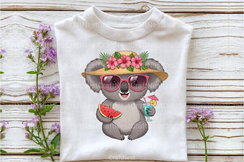 Summer Koala Clipart Bundle - CraftNest - Digital Crafting and Art