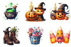 Cute Halloween Clipart Bundle09 - CraftNest - Digital Crafting and Art