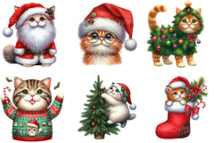 Funny Christmas Cat Clipart Bundle - CraftNest - Digital Crafting and Art