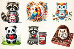 Grumpy Valentine Animal Clipart Bundle - CraftNest - Digital Crafting and Art