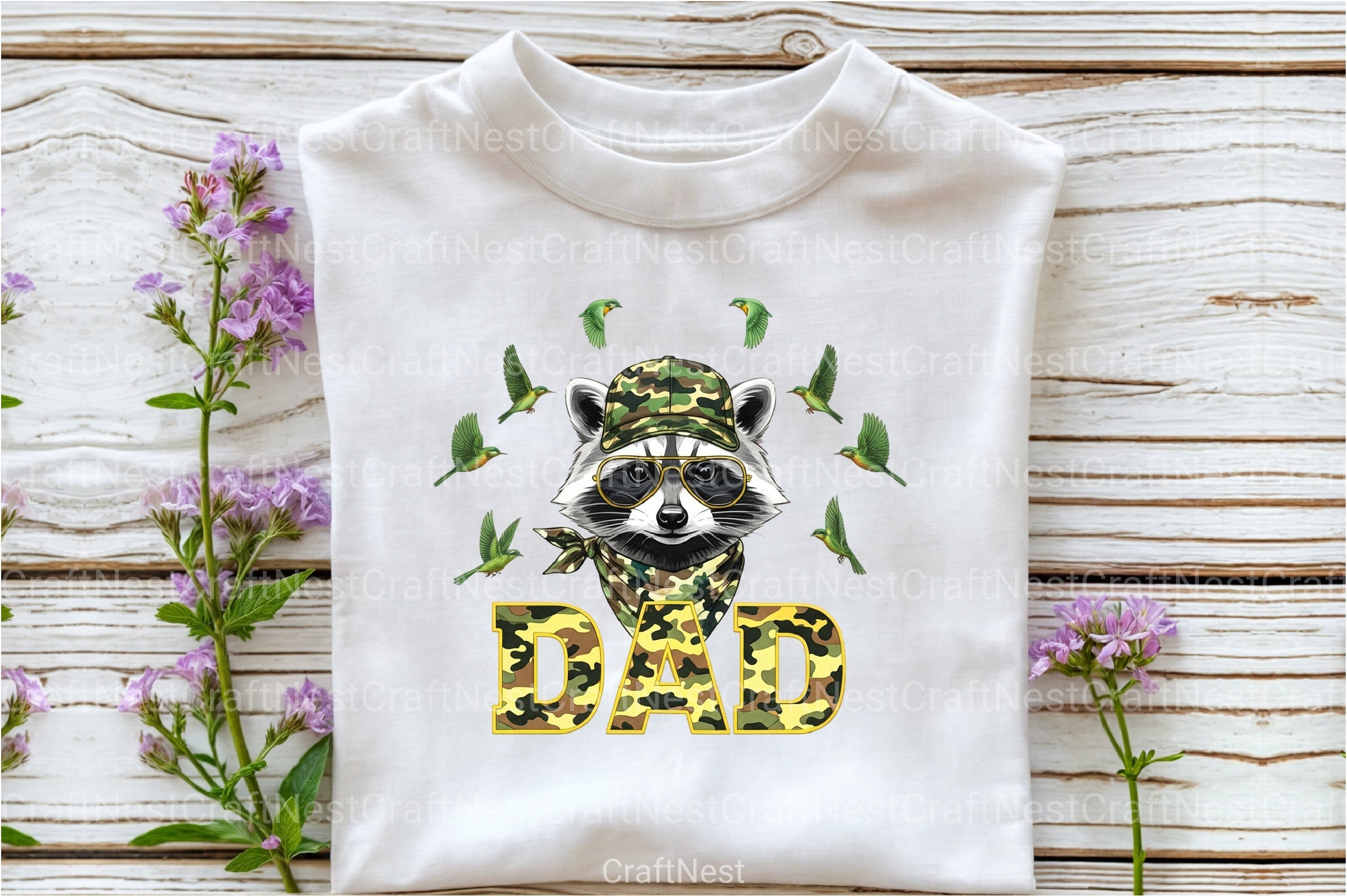 Camo Raccoon Woodland Clipart Bundle - CraftNest - Digital Crafting and Art