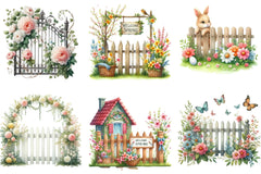 Spring Fences Clipart Bundle - CraftNest - Digital Crafting and Art