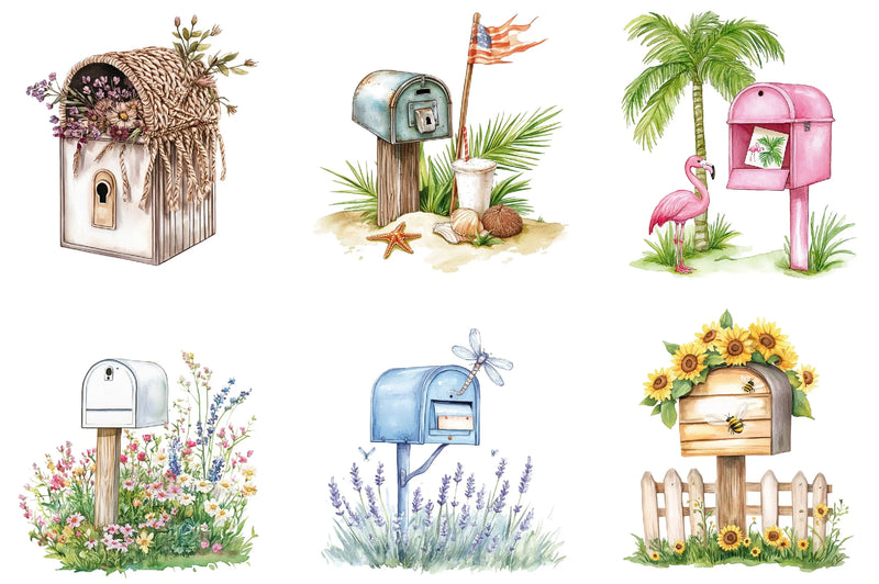 Summer Mailbox Clipart Bundle - CraftNest - Digital Crafting and Art
