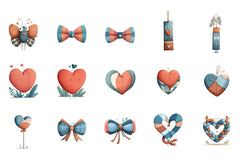 Glitter Plaid Valentine Clipart Bundle - CraftNest - Digital Crafting and Art