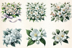 Spring Jasmine Flower Clipart Bundle - CraftNest - Digital Crafting and Art