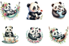 Mother's Day Panda Clipart Bundle - CraftNest - Digital Crafting and Art