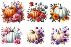 Birth Month Floral Pumpkin Clipart Bundle - CraftNest - Digital Crafting and Art