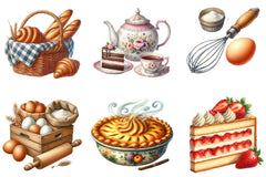 Vintage Baking Clipart Bundle - CraftNest - Digital Crafting and Art