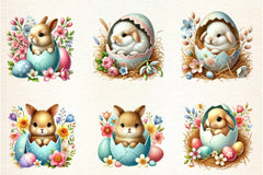 Cute Easter Bunny Clipart Bundle - CraftNest - Digital Crafting and Art