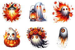 Ember Eyed Ghost Halloween Clipart Bundle - CraftNest - Digital Crafting and Art