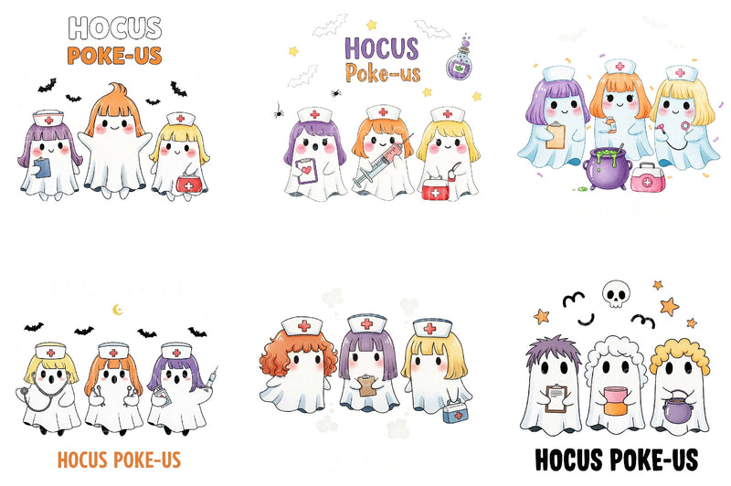 Funny Witch Nurse Ghost Clipart Bundle - CraftNest - Digital Crafting and Art