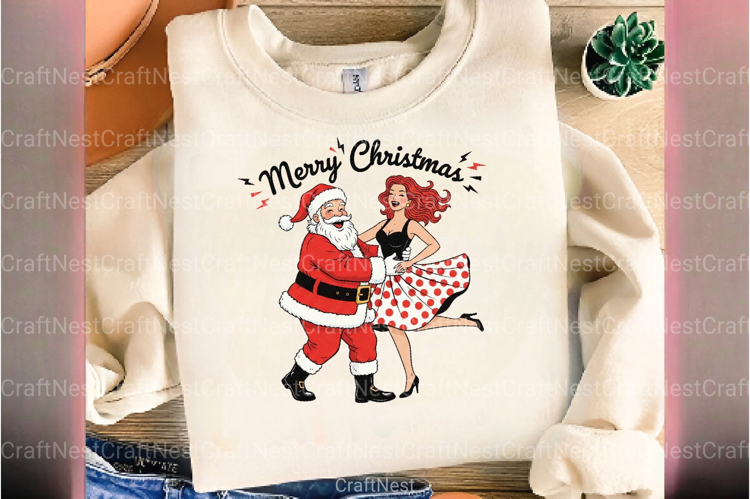 Merry Christmas Dancing Santa Clipart Bundle - CraftNest - Digital Crafting and Art