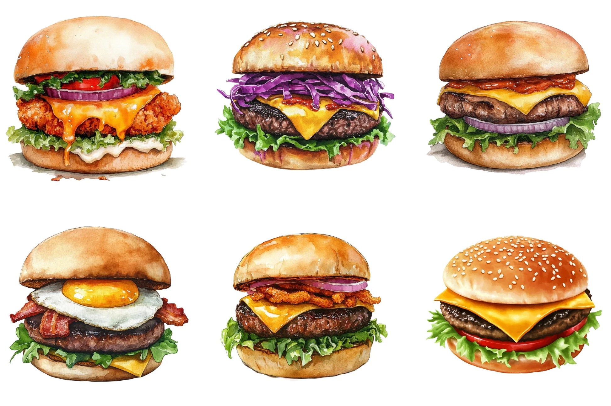 Cheeseburger Clipart Bundle - CraftNest - Digital Crafting and Art