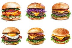 Cheeseburger Clipart Bundle - CraftNest - Digital Crafting and Art