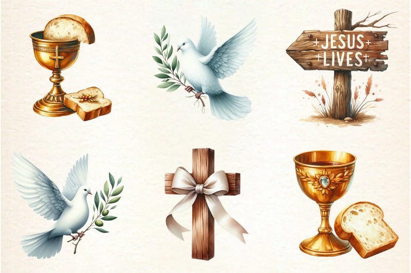Christian Easter Clipart Bundle - CraftNest - Digital Crafting and Art