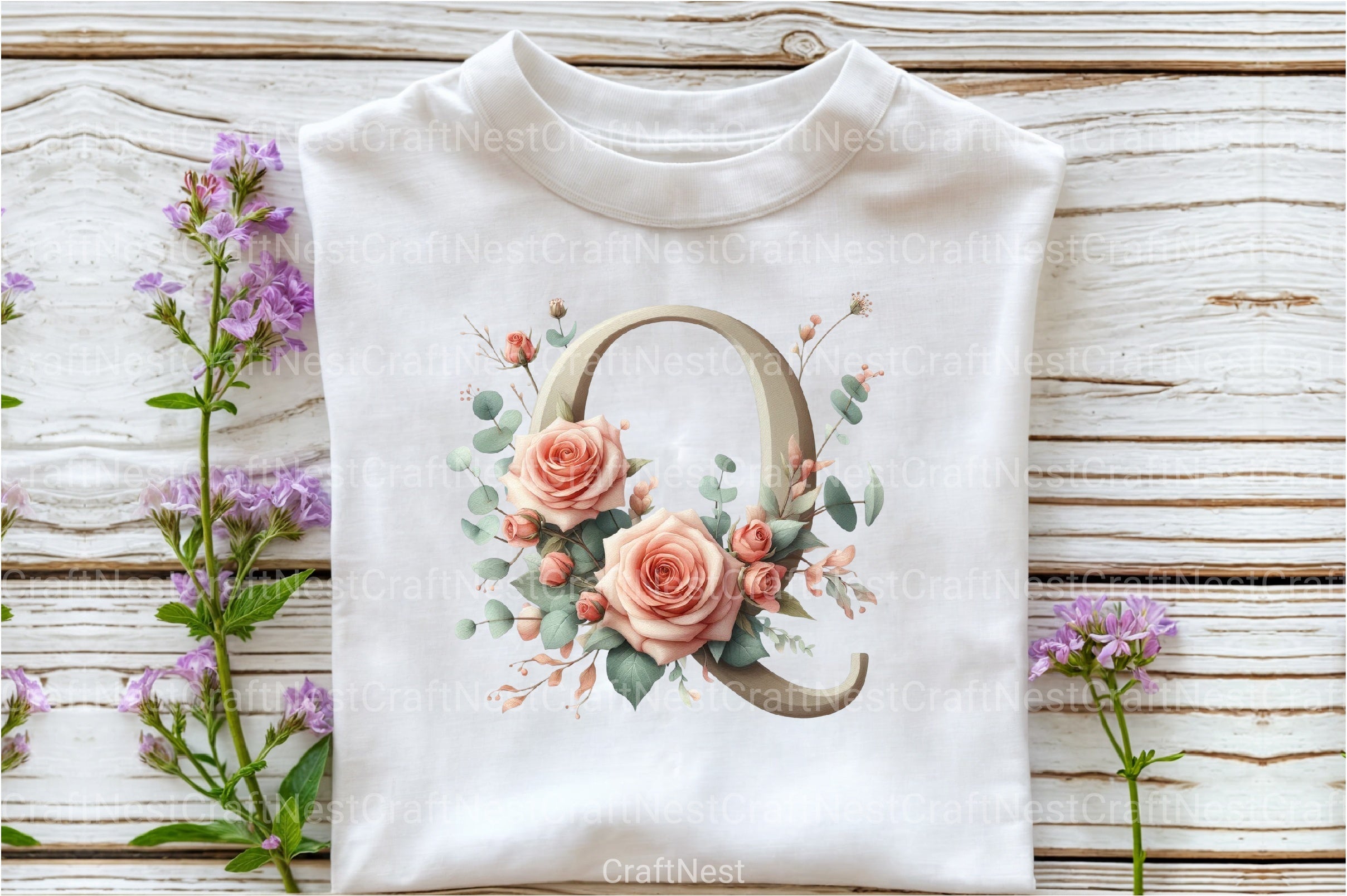 Floral Alphabet Clipart Bundle 88 - CraftNest - Digital Crafting and Art