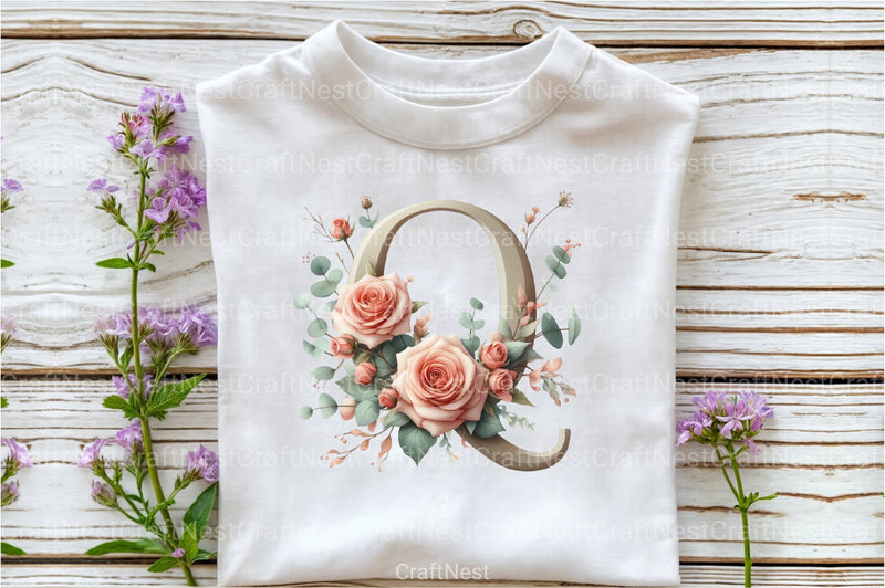 Floral Alphabet Clipart Bundle 88 - CraftNest - Digital Crafting and Art