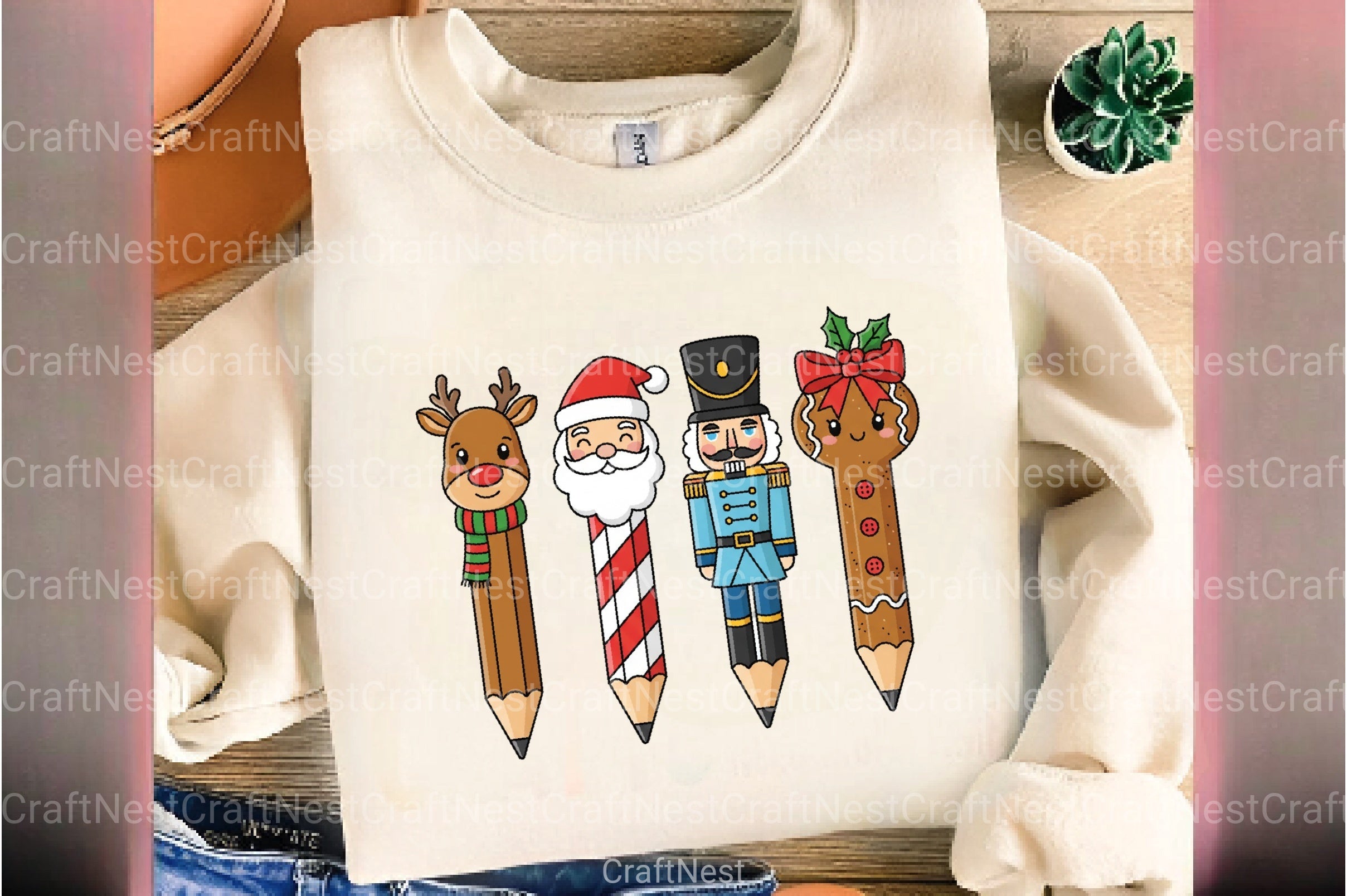 Christmas Pencils Clipart Bundle 1 - CraftNest - Digital Crafting and Art