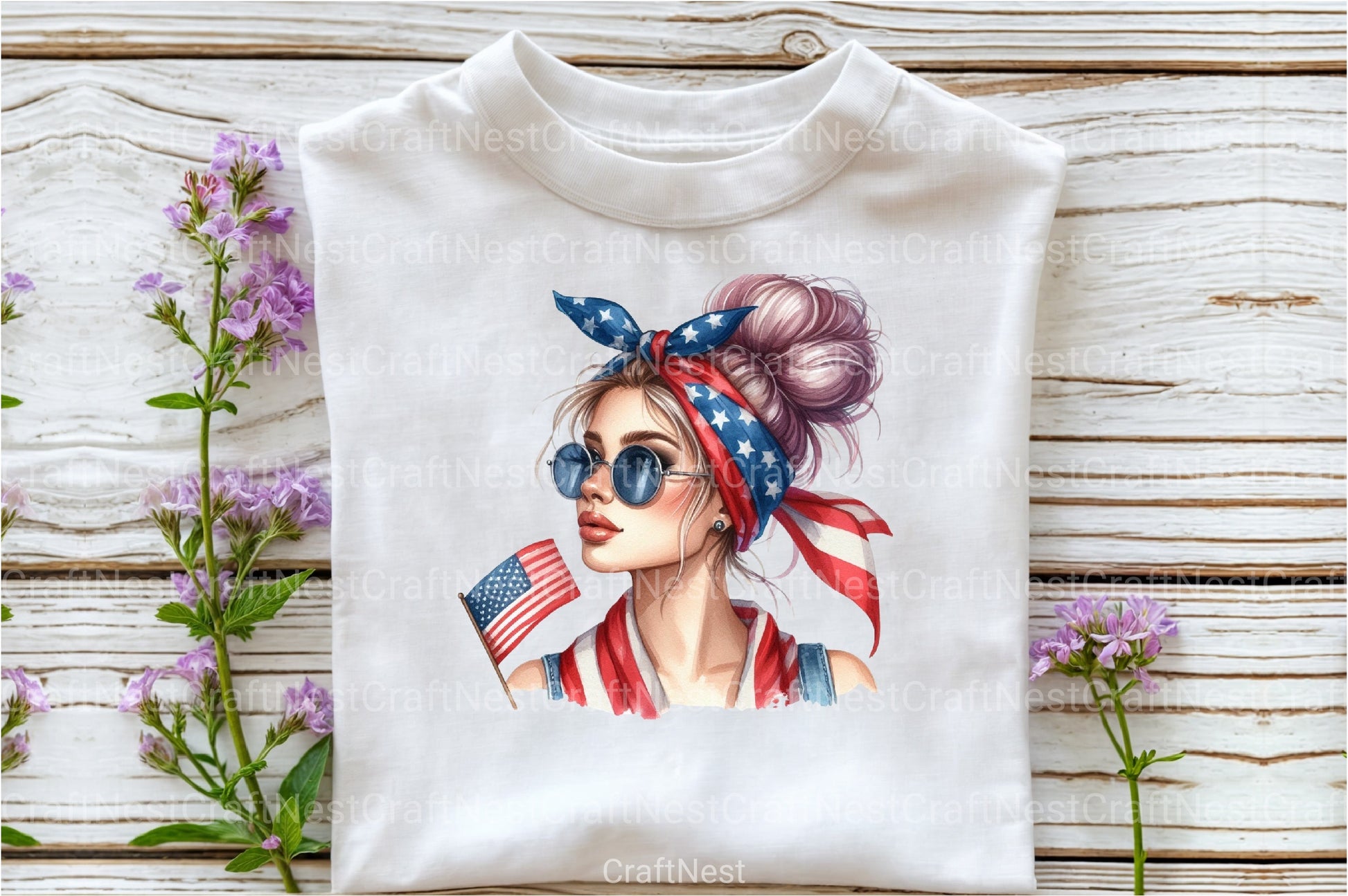 Messy Bun Bandana Mom Life Clipart Bundle 5 - CraftNest - Digital Crafting and Art