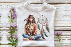 Tribal Boho Girl Clipart Bundle 10 - CraftNest - Digital Crafting and Art