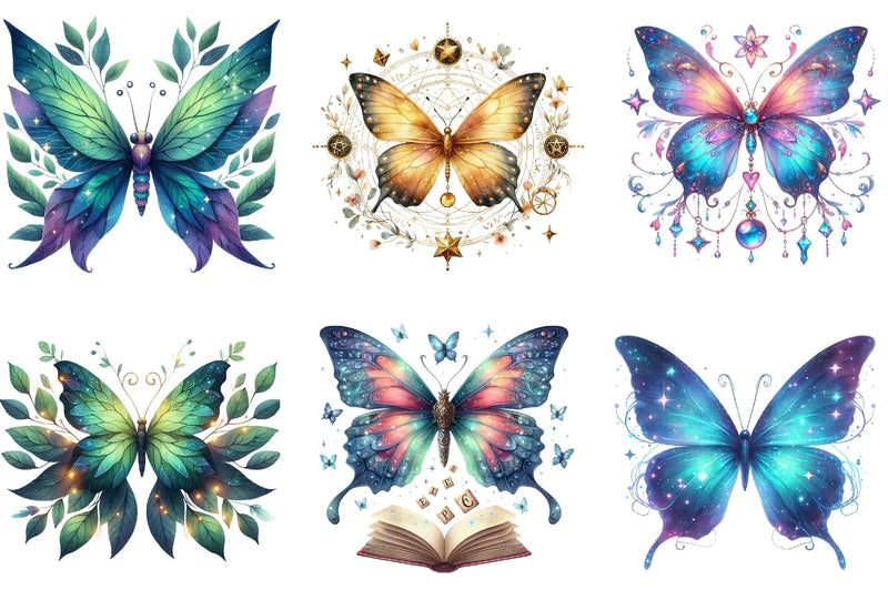 Magic Butterflies Clipart Bundle - CraftNest - Digital Crafting and Art