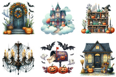 Halloween Home Clipart Bundle - CraftNest - Digital Crafting and Art