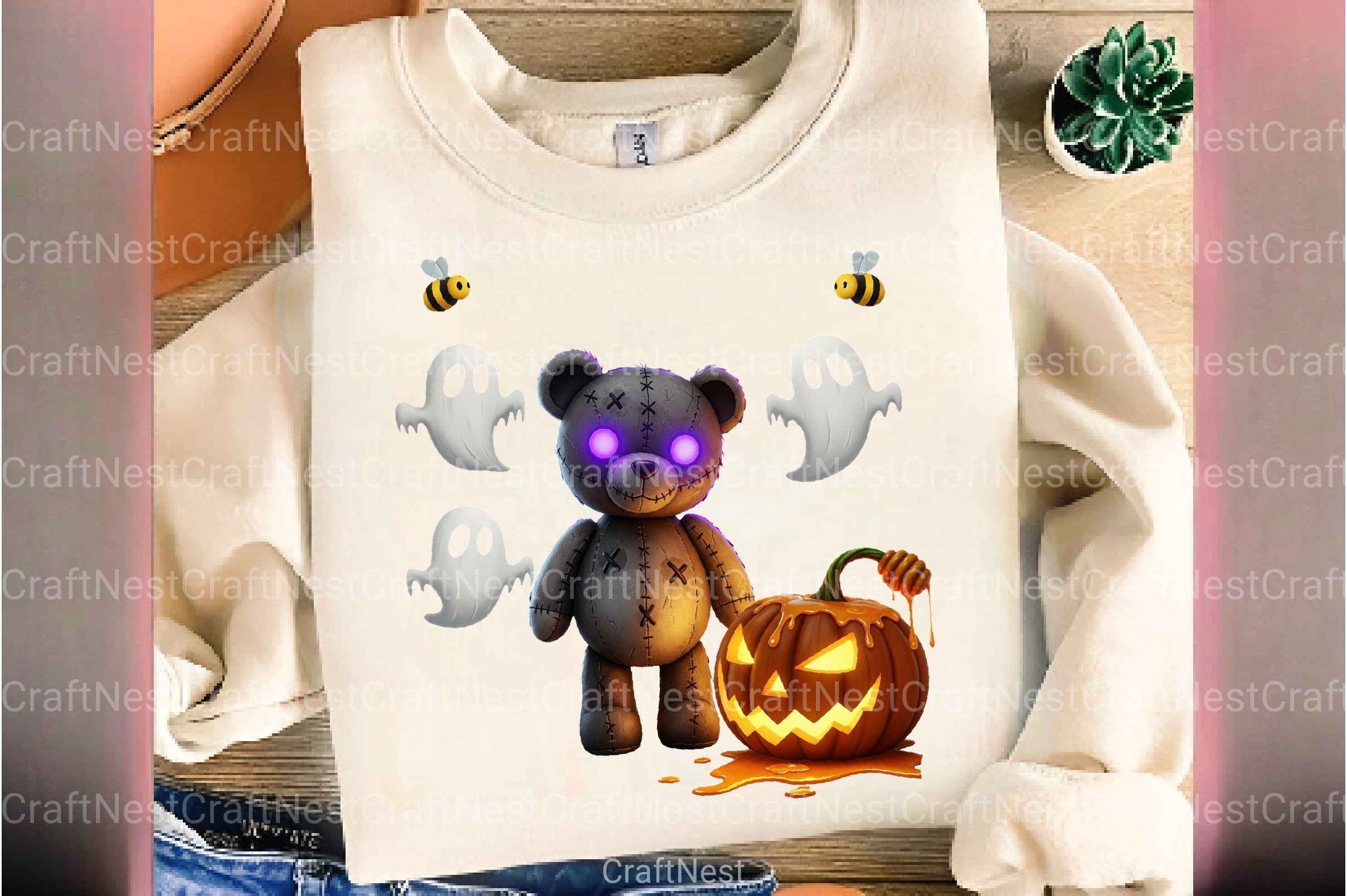 Spooky Teddy Bear Clipart Bundle - CraftNest - Digital Crafting and Art